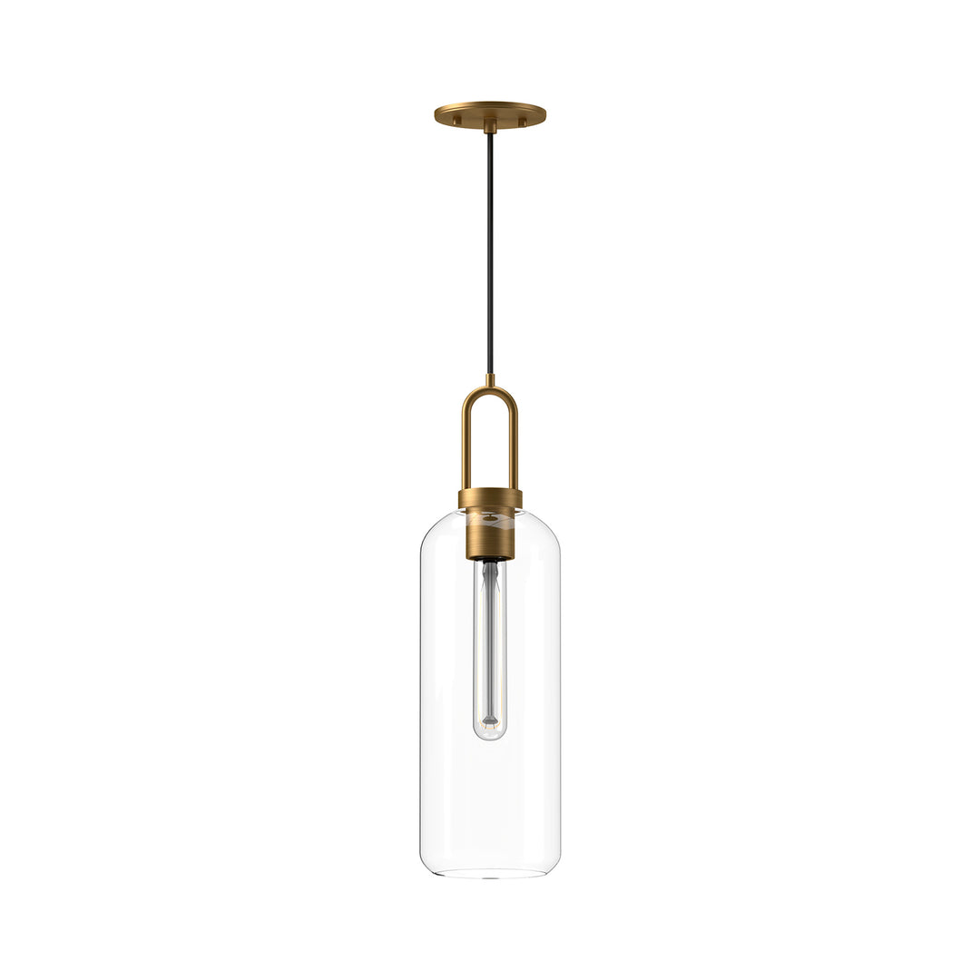 Alora Canada - PD401606AGCL - One Light Pendant - Soji - Aged Gold/Clear Glass