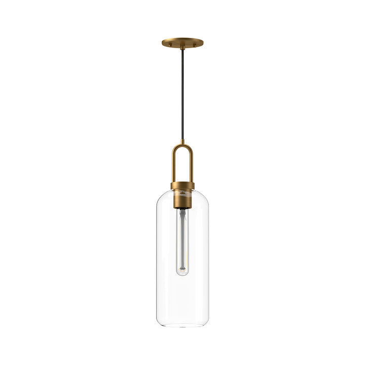 Alora Canada - PD401606AGCL - One Light Pendant - Soji - Aged Gold/Clear Glass