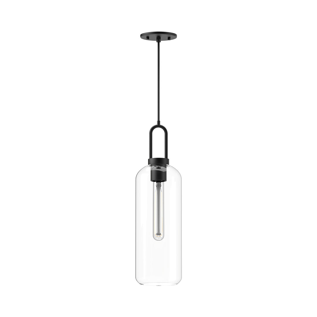 Alora Canada - PD401606MBCL - One Light Pendant - Soji - Clear Glass/Matte Black