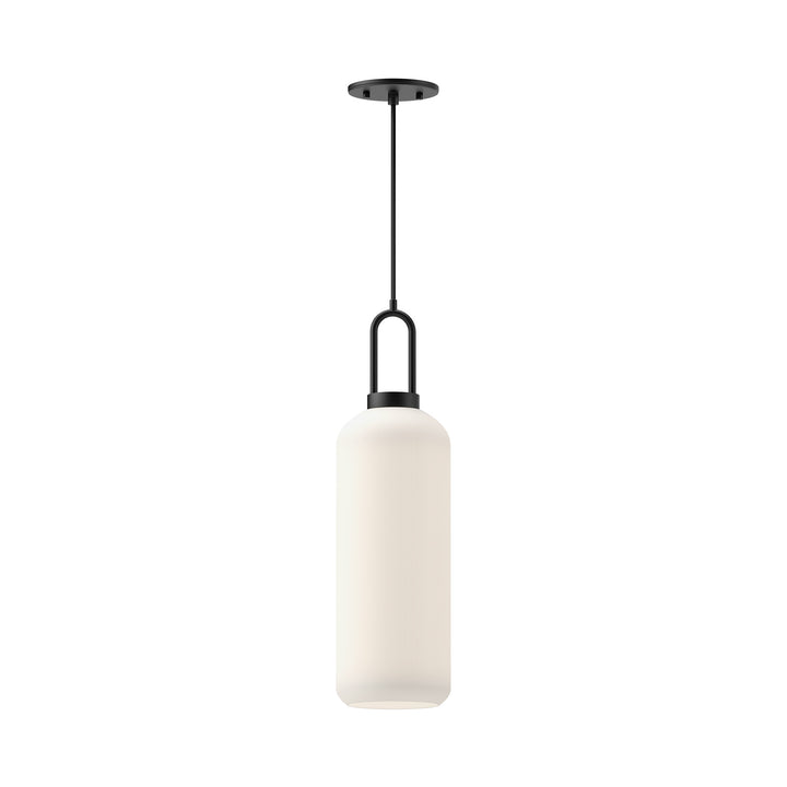 Alora Canada - PD401606MBOP - One Light Pendant - Soji - Matte Black/Opal Matte Glass
