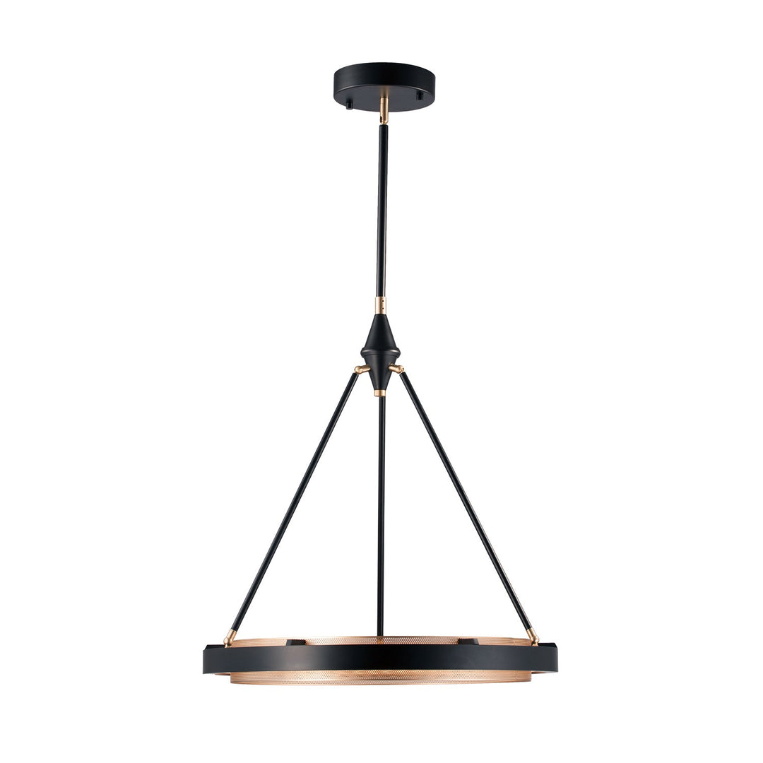 Duo LED Pendant in Classic Black/Gold Shimmer Alora Canada