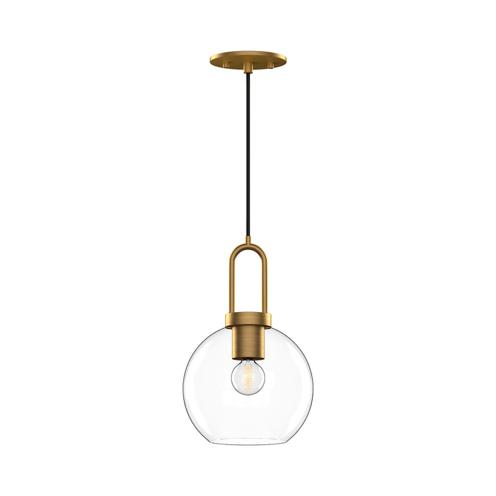Alora Canada - PD601608AGCL - One Light Pendant - Soji - Aged Gold/Clear Glass