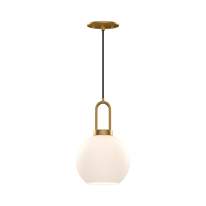 Alora Canada - PD601608AGOP - One Light Pendant - Soji - Aged Gold/Opal Matte Glass