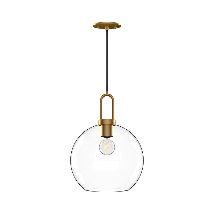 Alora Canada - PD601710AGCL - One Light Pendant - Soji - Aged Gold/Clear Glass