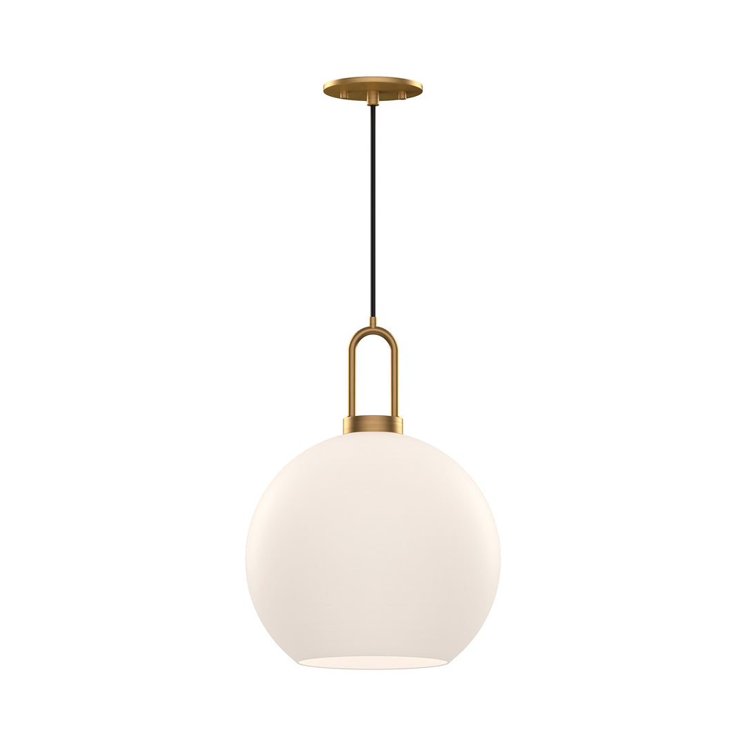 Alora Canada - PD601710AGOP - One Light Pendant - Soji - Aged Gold/Opal Matte Glass