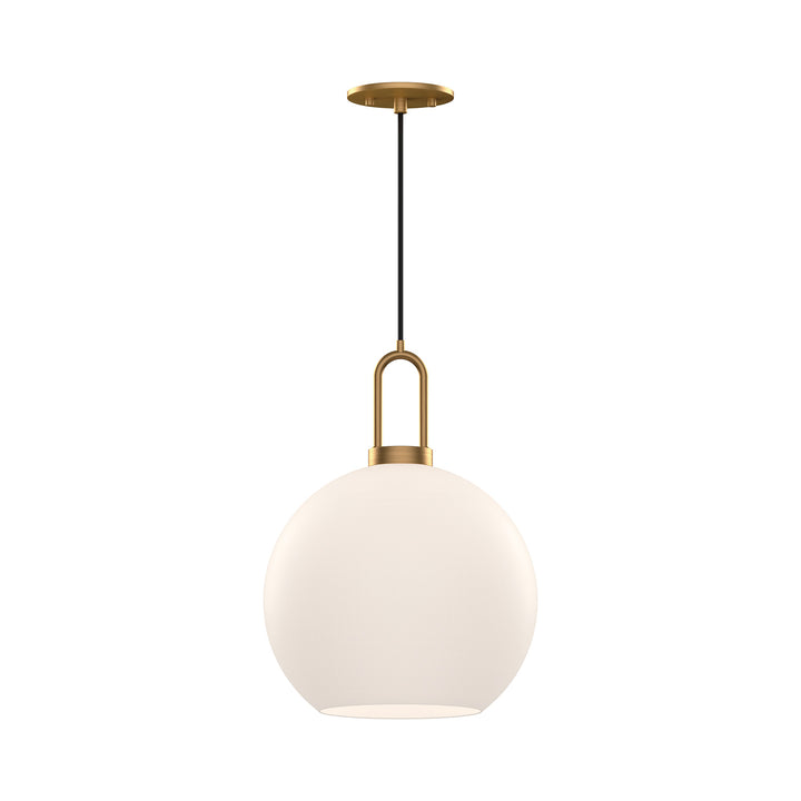 Alora Canada - PD601710AGOP - One Light Pendant - Soji - Aged Gold/Opal Matte Glass