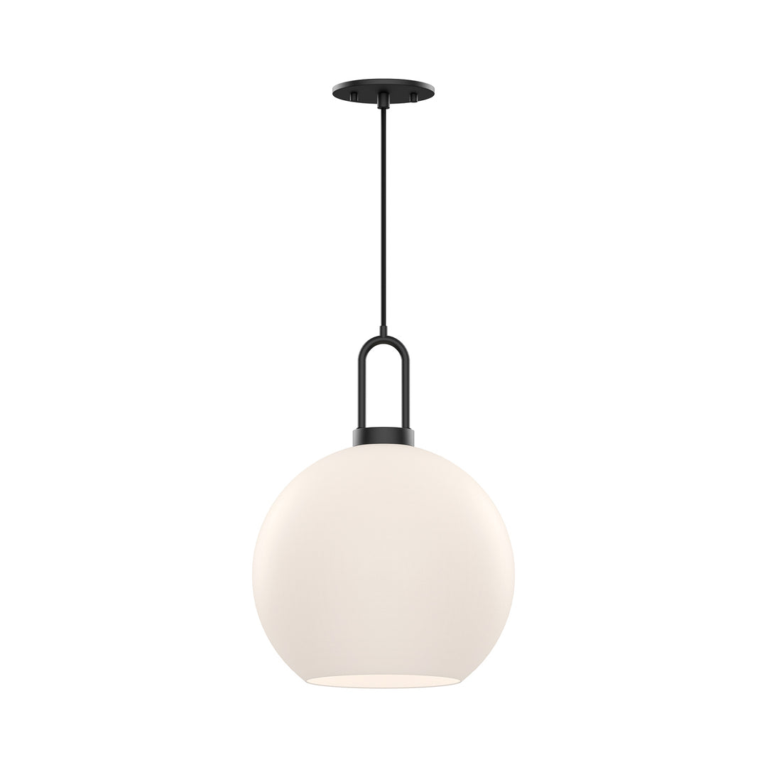 Alora Canada - PD601710MBOP - One Light Pendant - Soji - Matte Black/Opal Matte Glass