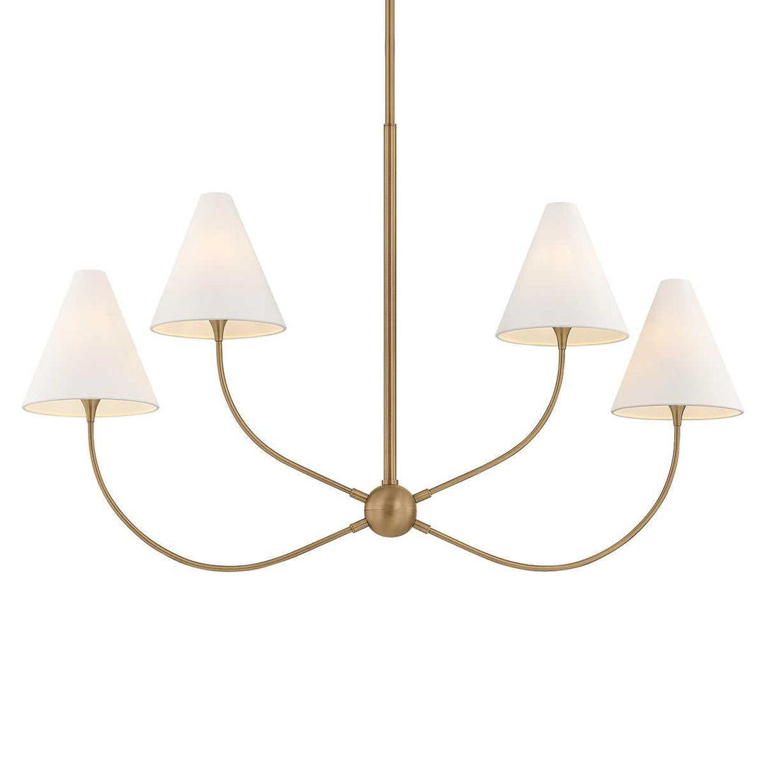 Troy Lighting Canada - F1948-PBR - Four Light Linear Pendant - Evermore - Patina Brass