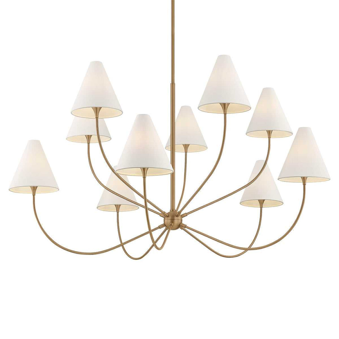 Troy Lighting Canada - F1960-PBR - Ten Light Chandelier - Evermore - Patina Brass