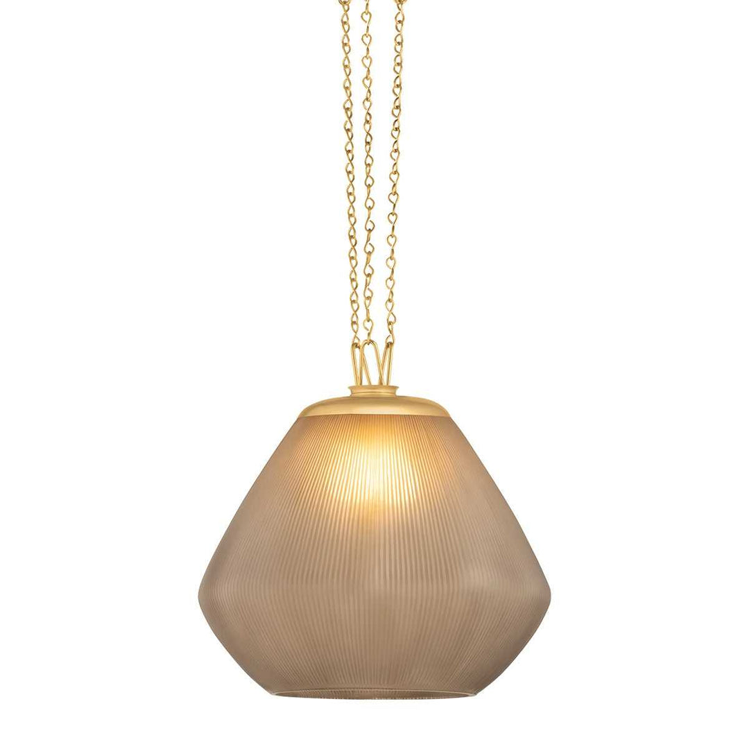 Saint Tropez One Light Pendant in Vintage Brass Corbett Lighting Canada