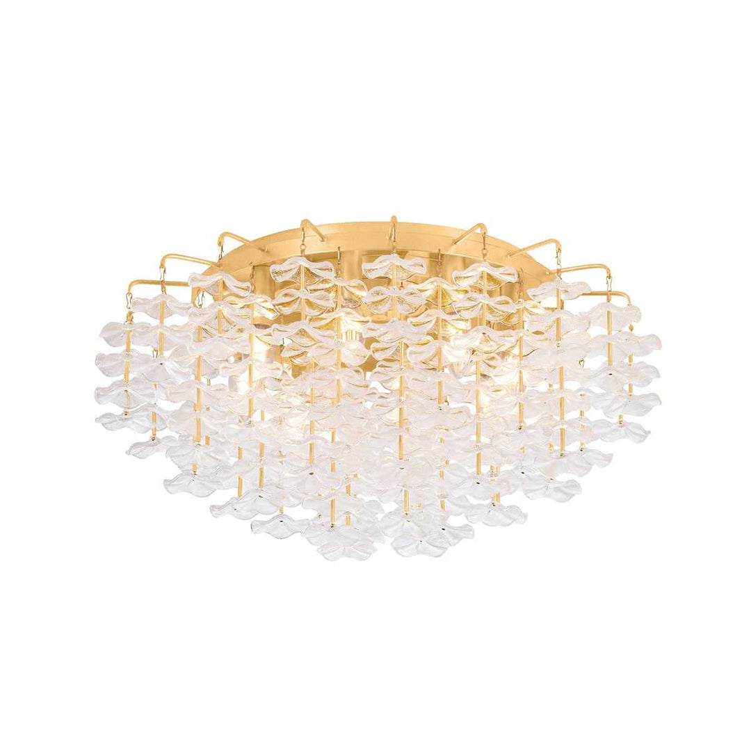 Alsace Eight Light Semi Flush Mount in Vintage Gold Leaf Corbett Lighting Canada