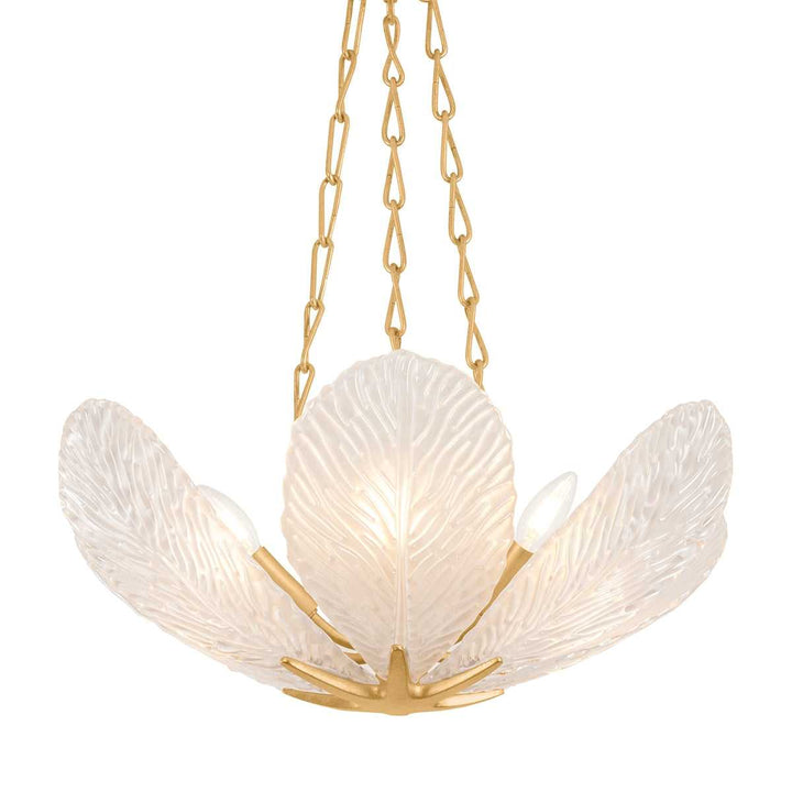 Galena Six Light Chandelier in Vintage Gold Leaf Corbett Lighting Canada
