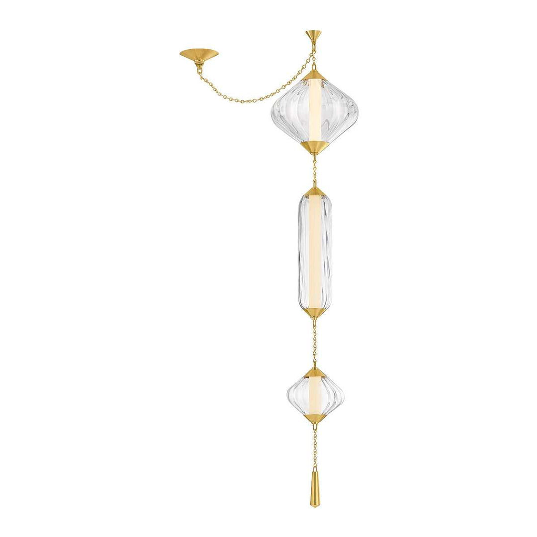 Fiorello LED Pendant in Vintage Polished Brass Corbett Lighting Canada