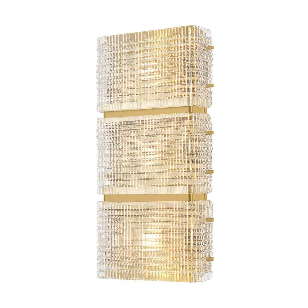 Mav Three Light Wall Sconce in Vintage Brass Corbett Lighting Canada