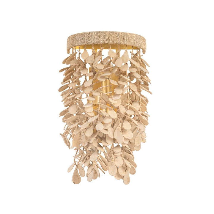 Naxos Two Light Wall Sconce in Vintage Gold Leaf Corbett Lighting Canada