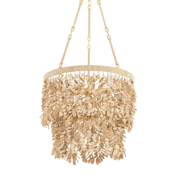 Naxos Eight Light Chandelier in Vintage Gold Leaf Corbett Lighting Canada