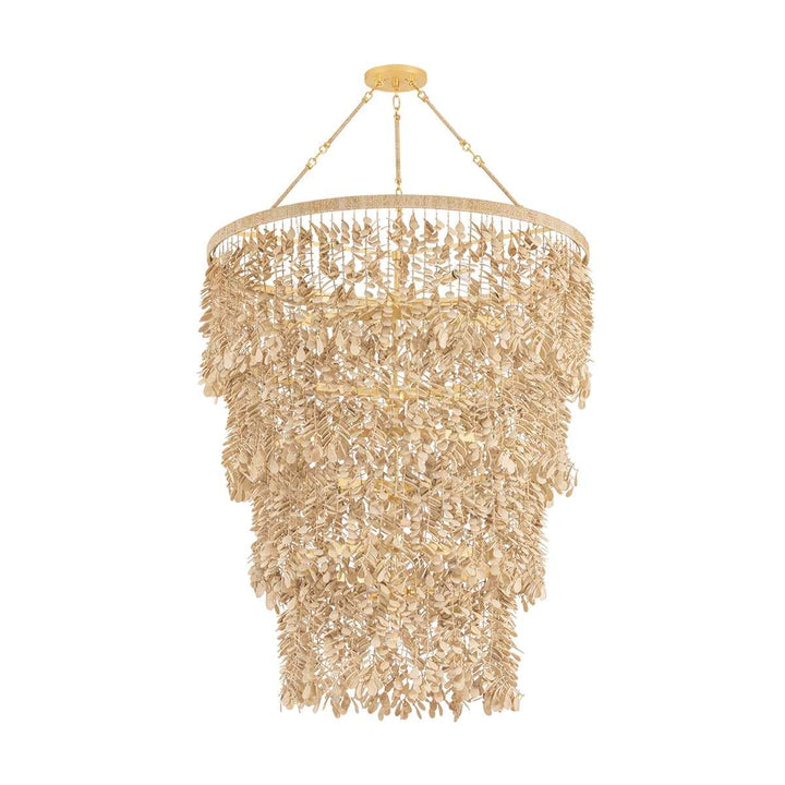 Naxos 18 Light Chandelier in Vintage Gold Leaf Corbett Lighting Canada