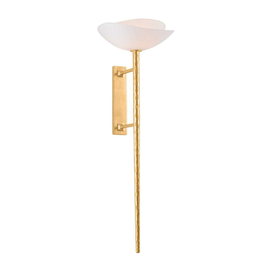 Coppa One Light Wall Sconce in Vintage Gold Leaf Corbett Lighting Canada