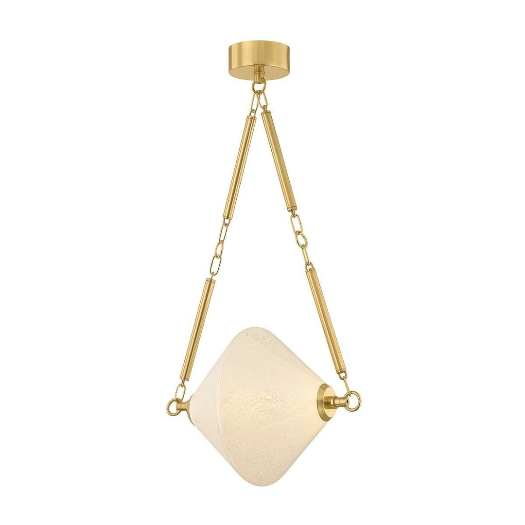 Solara LED Pendant in Vintage Polished Brass Corbett Lighting Canada