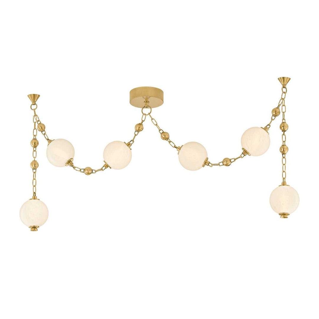 Corda LED Linear Pendant in Vintage Brass Corbett Lighting Canada