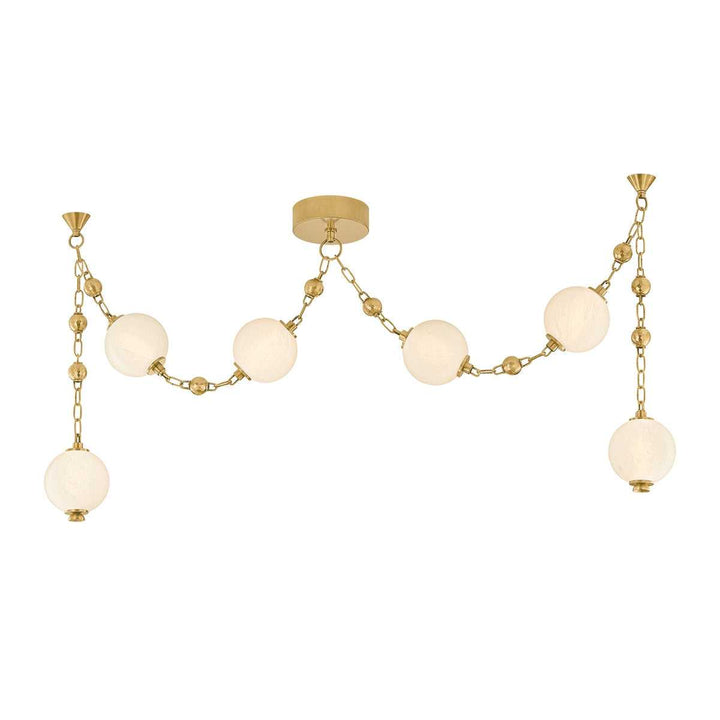 Corda LED Linear Pendant in Vintage Brass Corbett Lighting Canada