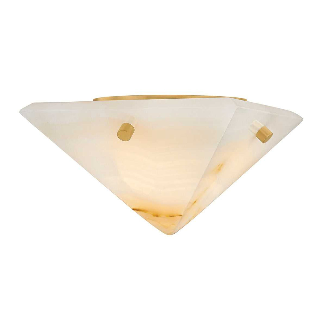 Geo LED Flush Mount in Vintage Brass Corbett Lighting Canada