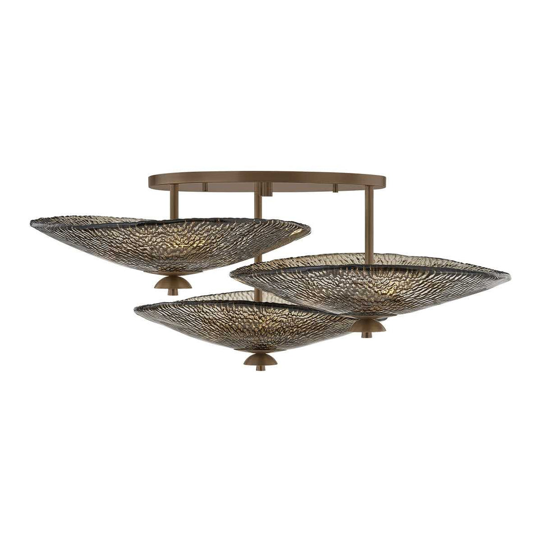 Alba Nine Light Semi Flush Mount in Old World Brass Corbett Lighting Canada