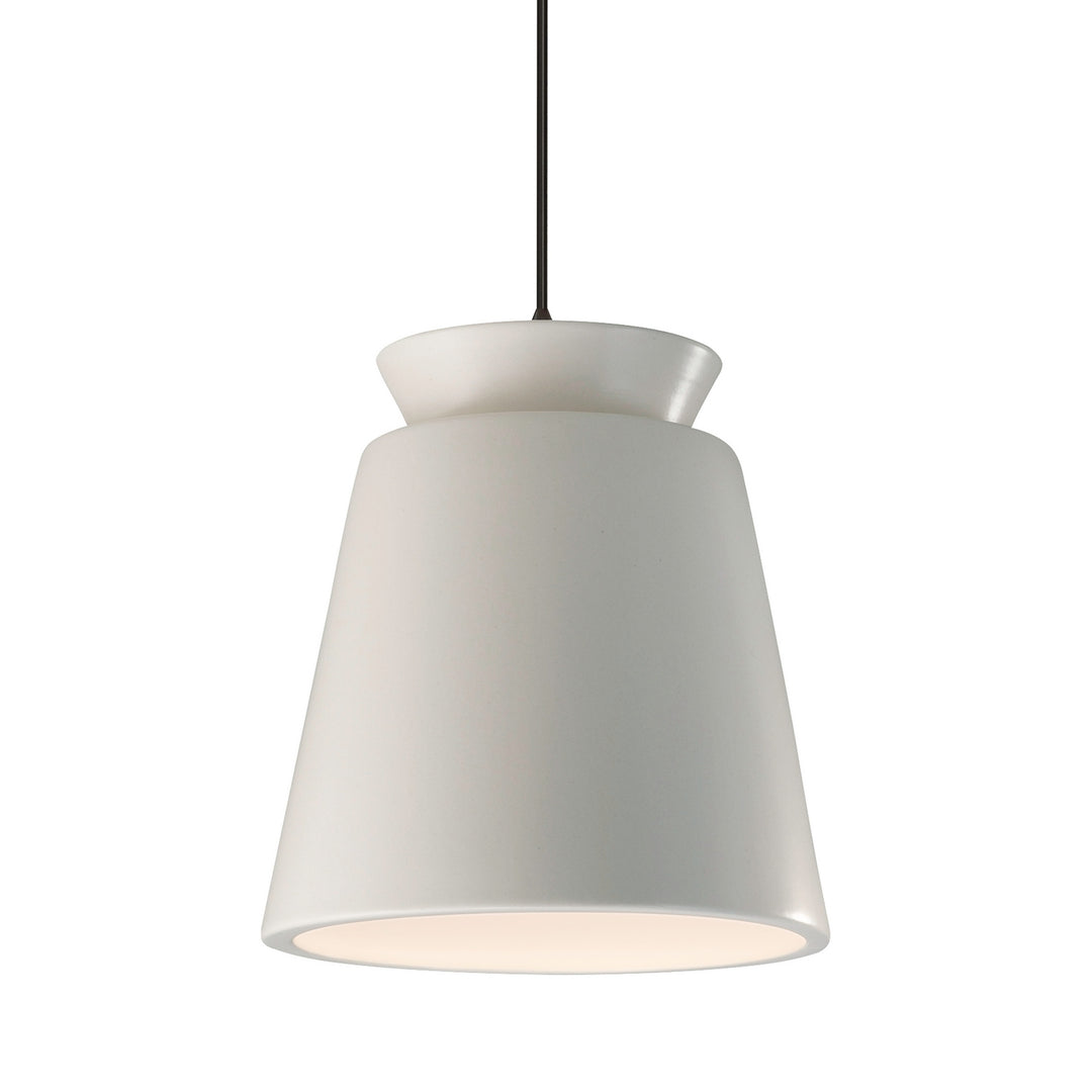 Justice Designs - CER-6427-BIS-MBLK-BKCD - One Light Pendant - Radiance Collection - Matte Black