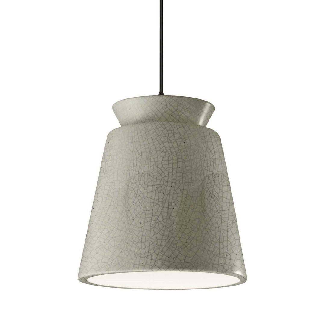 Radiance Collection One Light Pendant in Matte Black Justice Designs