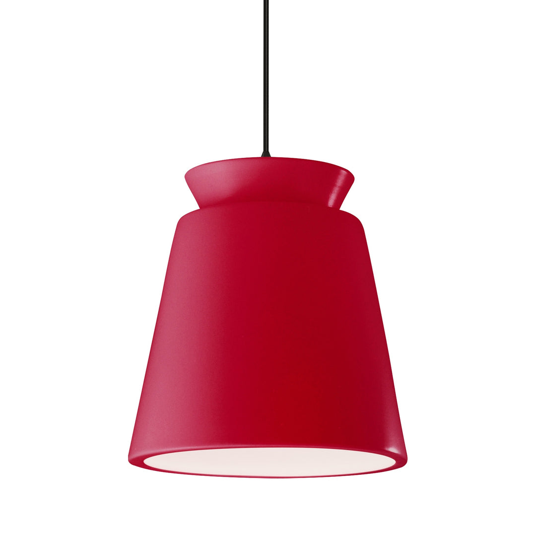 Justice Designs - CER-6427-CRSE-MBLK-BKCD - One Light Pendant - Radiance Collection - Matte Black