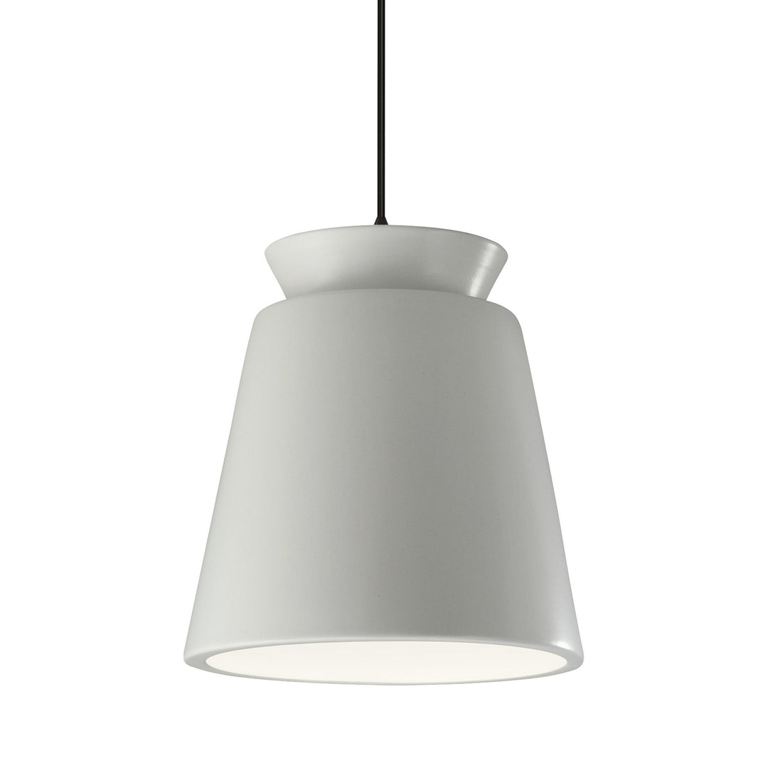 Justice Designs - CER-6427-MAT-MBLK-BKCD - One Light Pendant - Radiance Collection - Matte Black