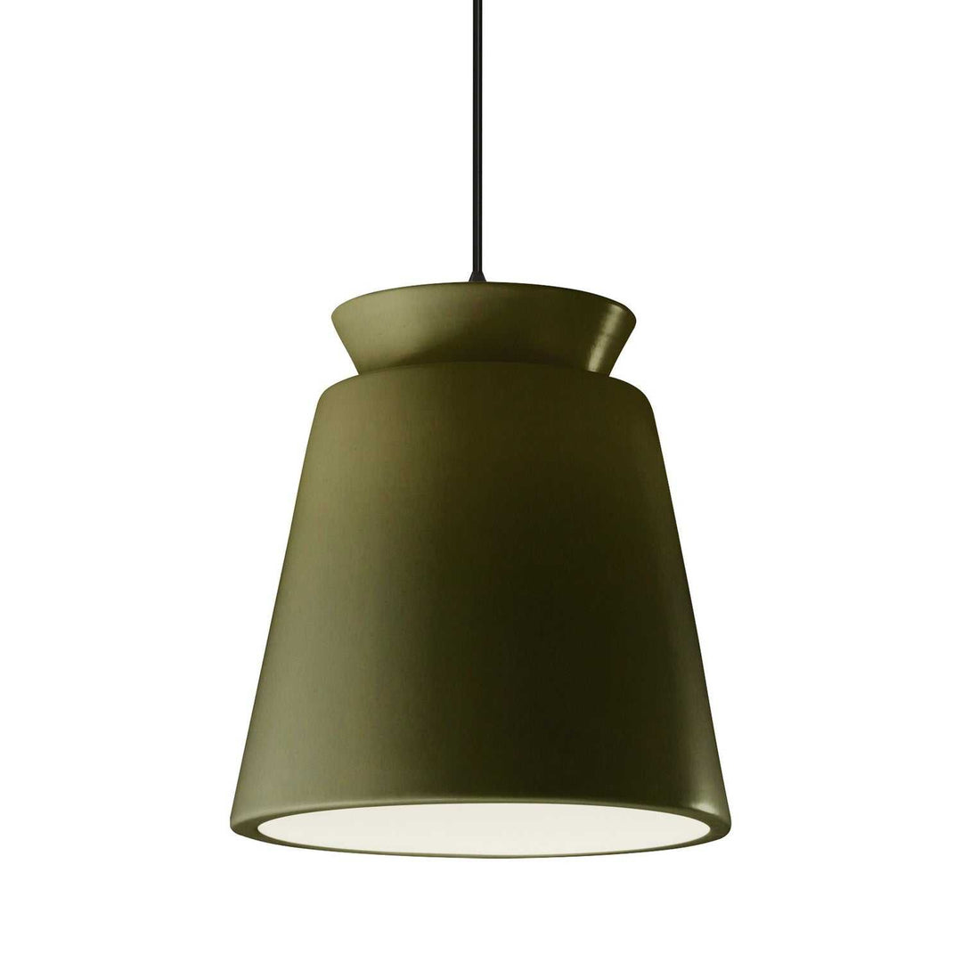 Radiance Collection One Light Pendant in Matte Black Justice Designs