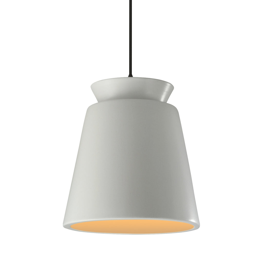 Justice Designs - CER-6427-MTGD-MBLK-BKCD - One Light Pendant - Radiance Collection - Matte Black