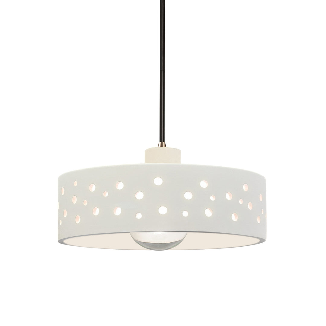 Justice Designs - CER-6467-BIS-ABRS-BKCD - One Light Pendant - Radiance Collection - Antique Brass