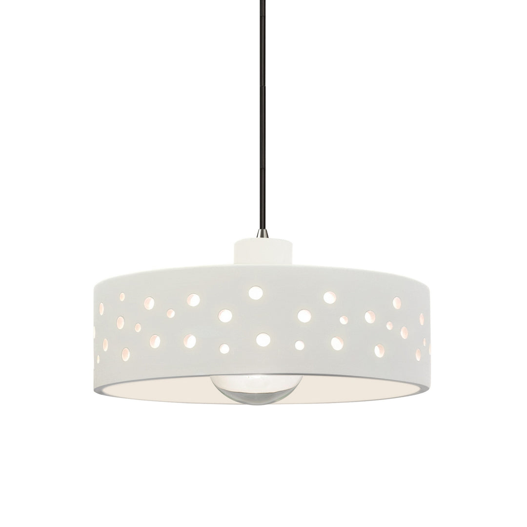 Justice Designs - CER-6467-BIS-CROM-BKCD - One Light Pendant - Radiance Collection - Polished Chrome