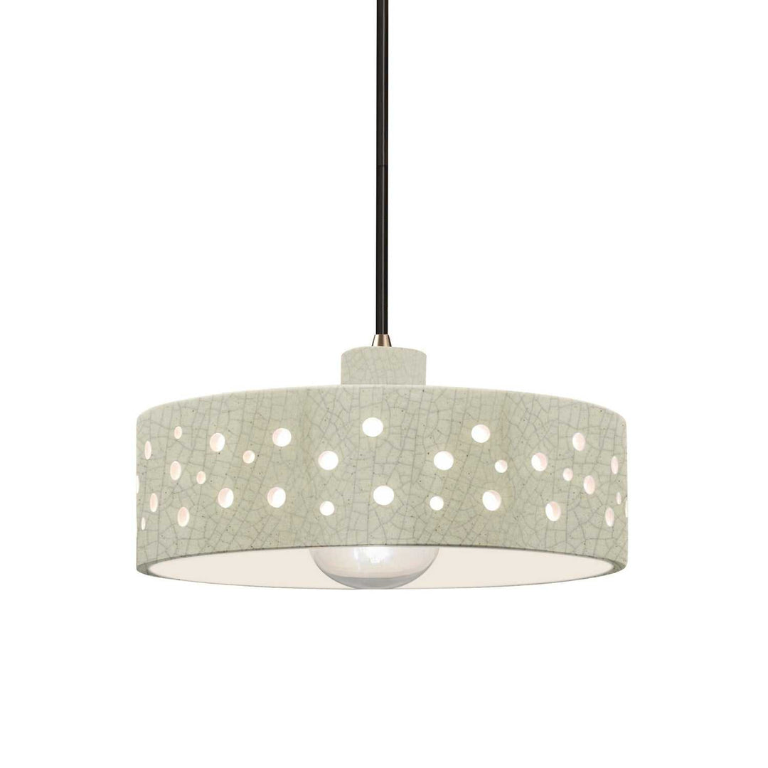 Radiance Collection One Light Pendant in Antique Brass Justice Designs