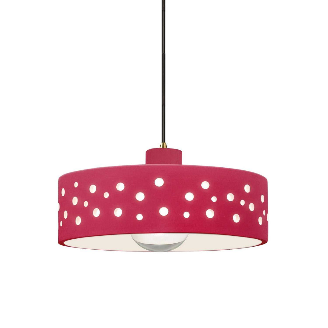 Radiance Collection One Light Pendant in Antique Brass Justice Designs
