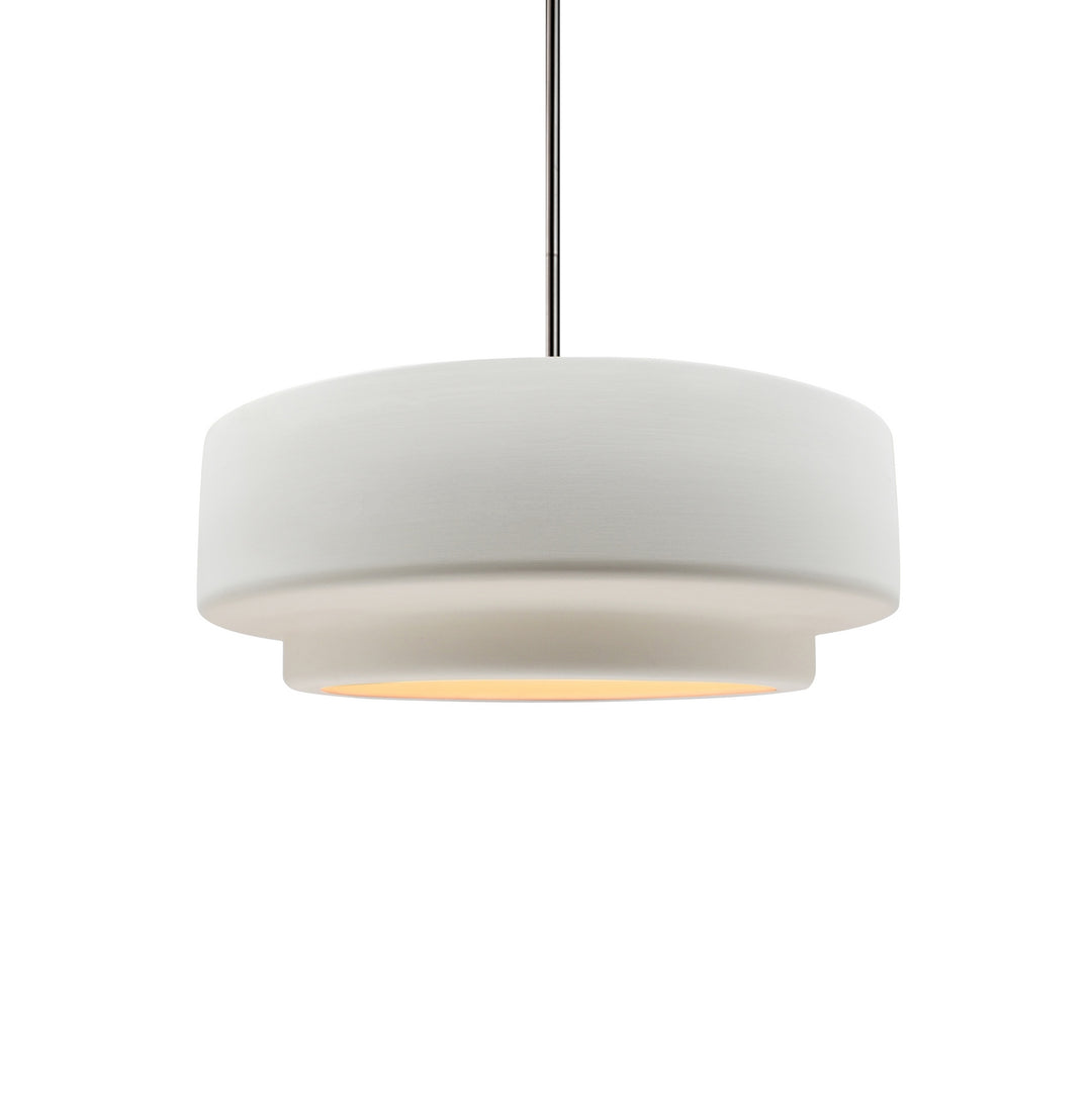 Justice Designs - CER-6540-BIS-NCKL-RIGID - One Light Pendant - Radiance Collection - Brushed Nickel