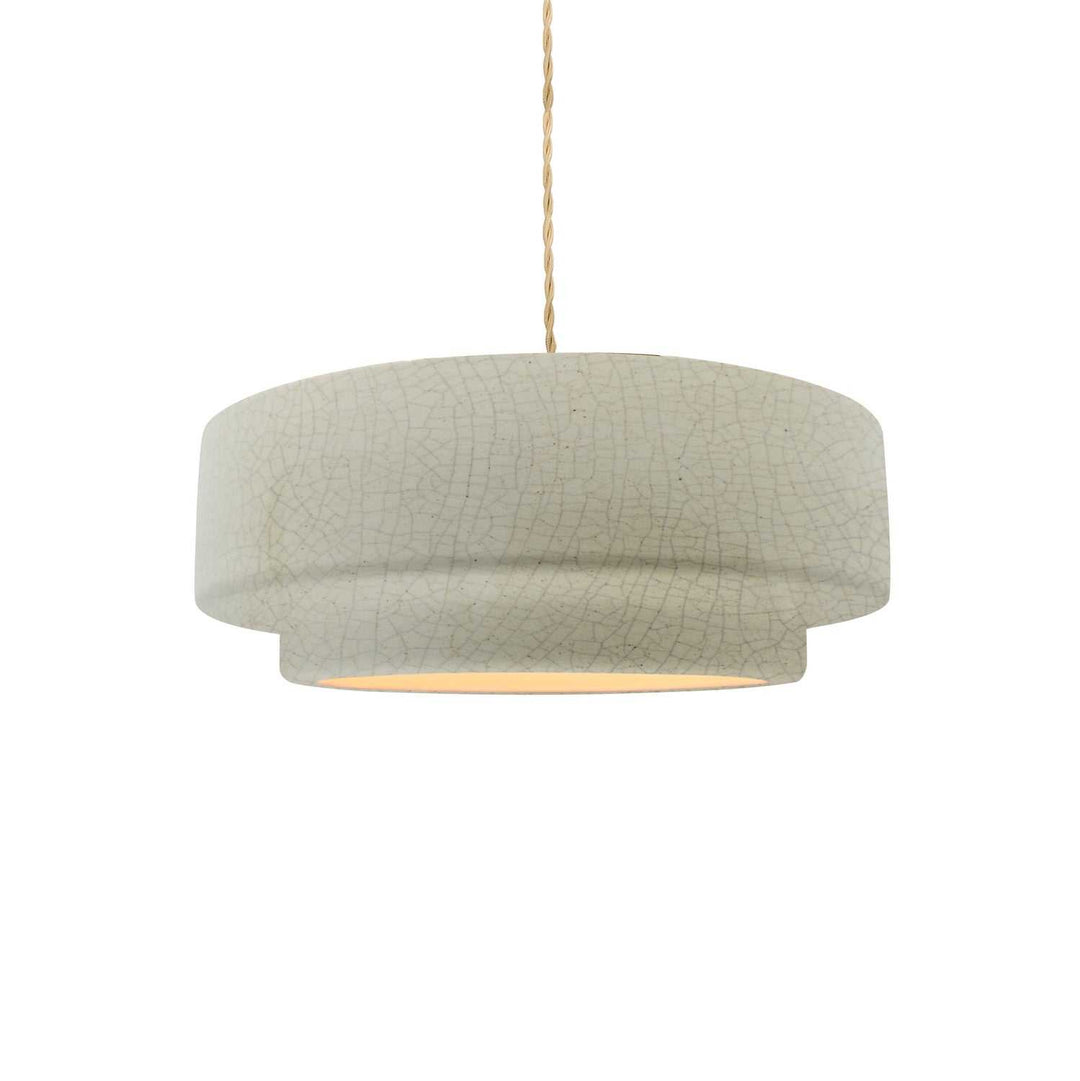 Radiance Collection One Light Pendant in Brushed Brass Justice Designs