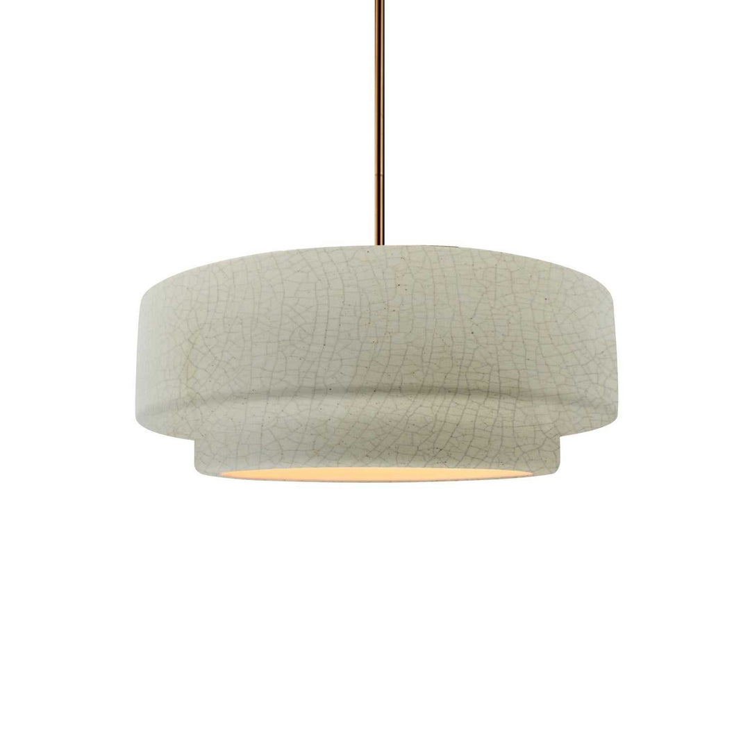 Radiance Collection One Light Pendant in Brushed Brass Justice Designs