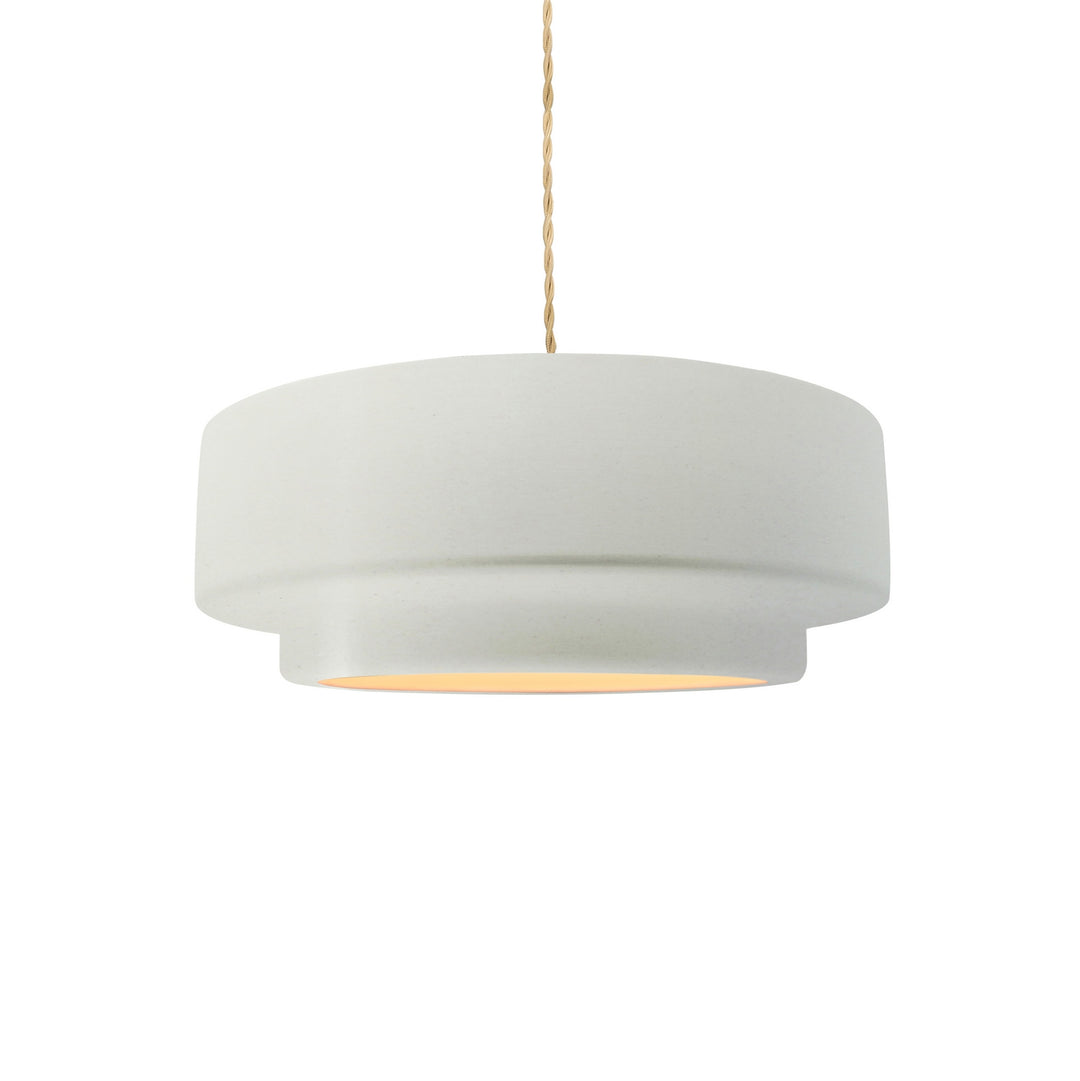 Justice Designs - CER-6540-MAT-MBLK-BEIG-TWST - One Light Pendant - Radiance Collection - Matte Black
