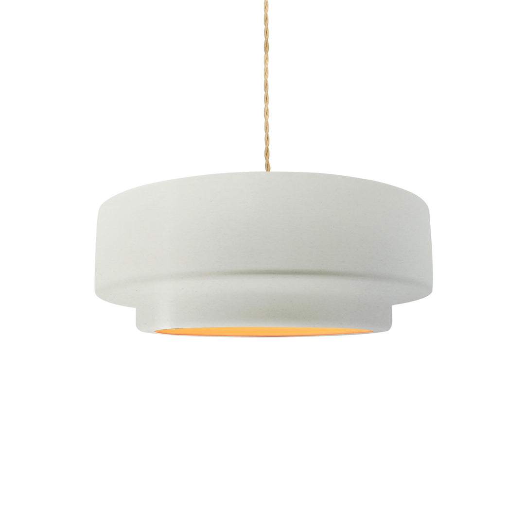 Justice Designs - CER-6540-MTGD-BRSS-BEIG-TWST - One Light Pendant - Radiance Collection - Brushed Brass