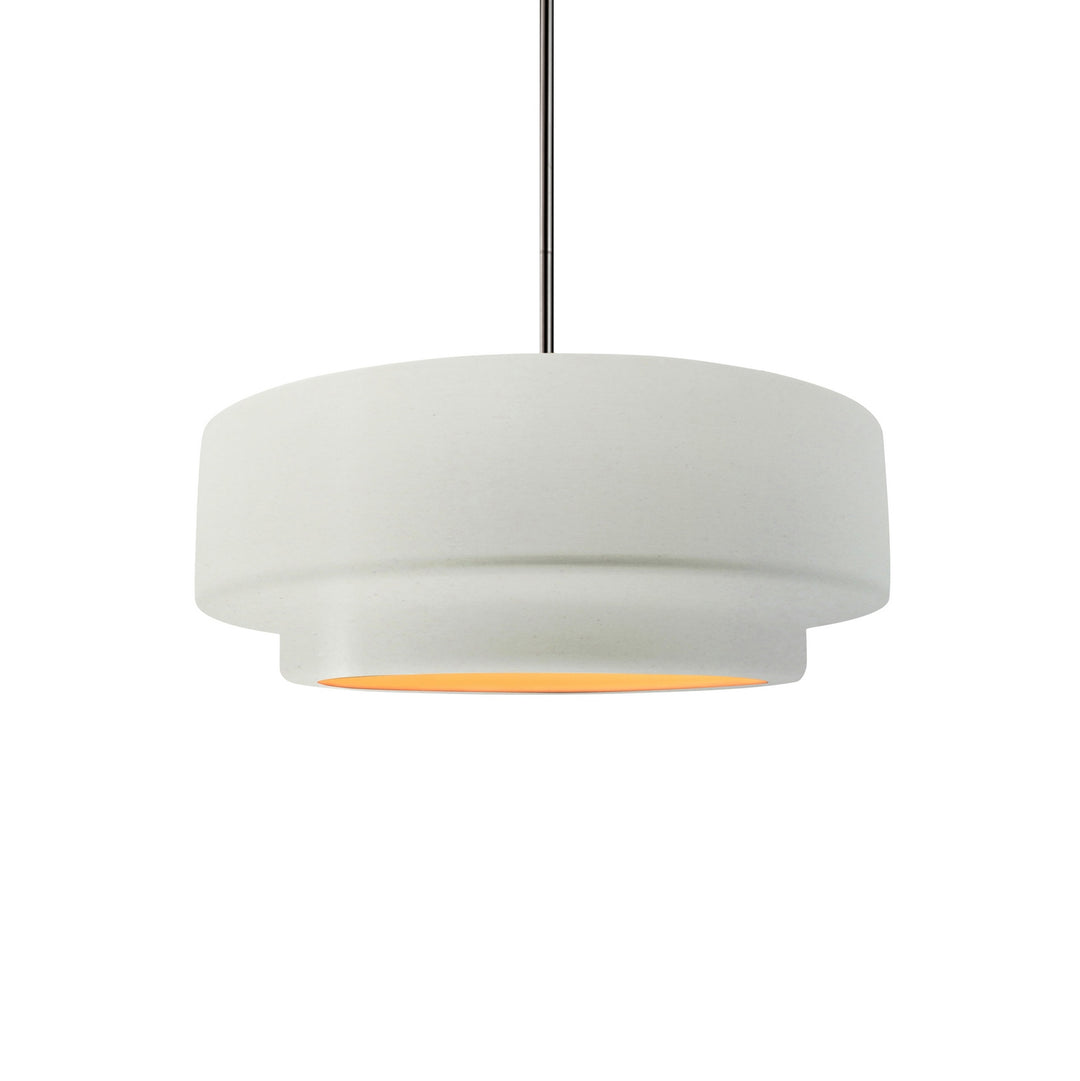 Justice Designs - CER-6540-MTGD-NCKL-RIGID - One Light Pendant - Radiance Collection - Brushed Nickel
