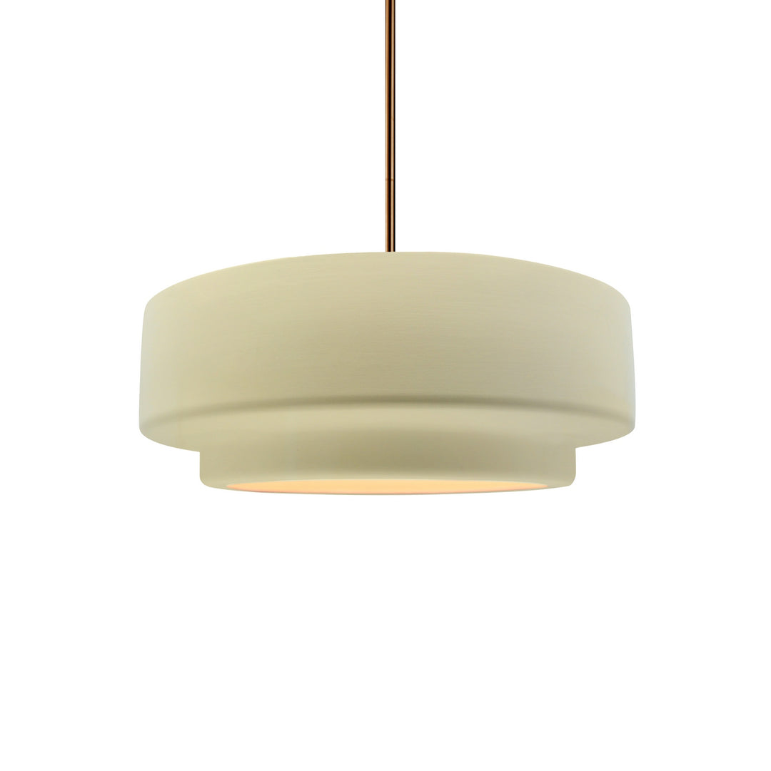 Justice Designs - CER-6540-VAN-BRSS-RIGID - One Light Pendant - Radiance Collection - Brushed Brass