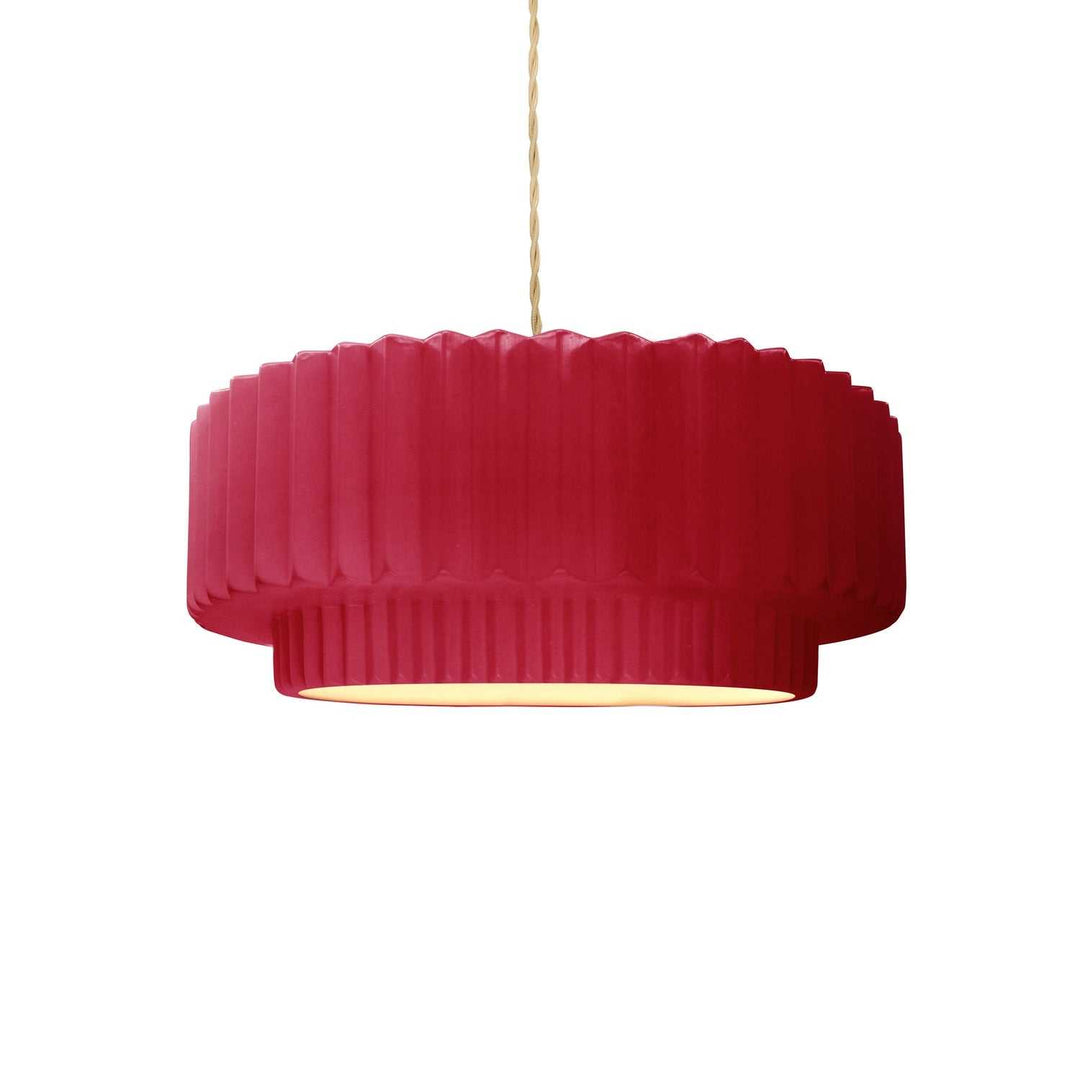Radiance Collection One Light Pendant in Matte Black Justice Designs