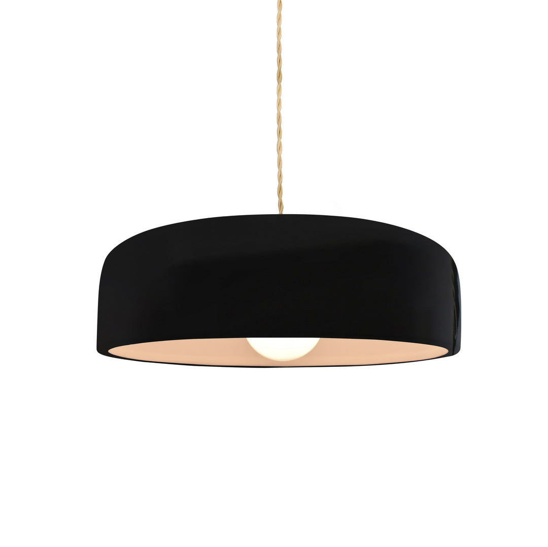 Justice Designs - CER-6571-BLK-NCKL-BEIG-TWST - One Light Pendant - Radiance Collection - Brushed Nickel