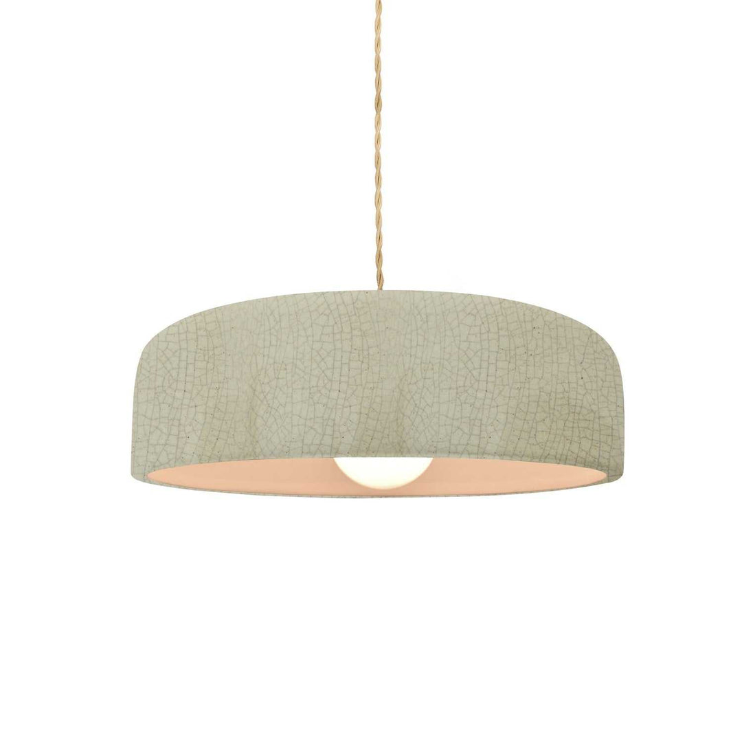 Radiance Collection One Light Pendant in Matte Black Justice Designs
