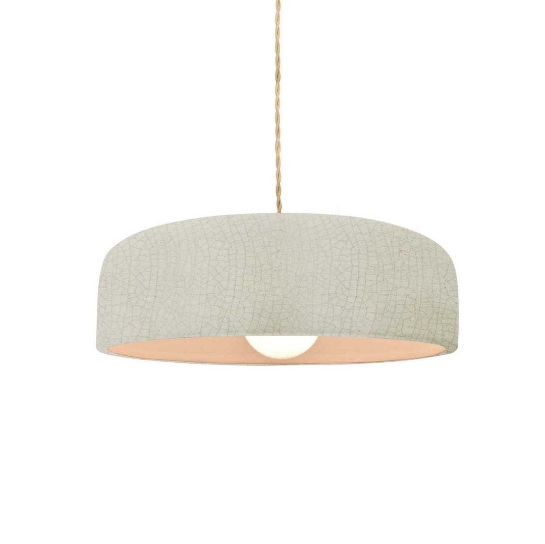 Radiance Collection One Light Pendant in Matte Black Justice Designs