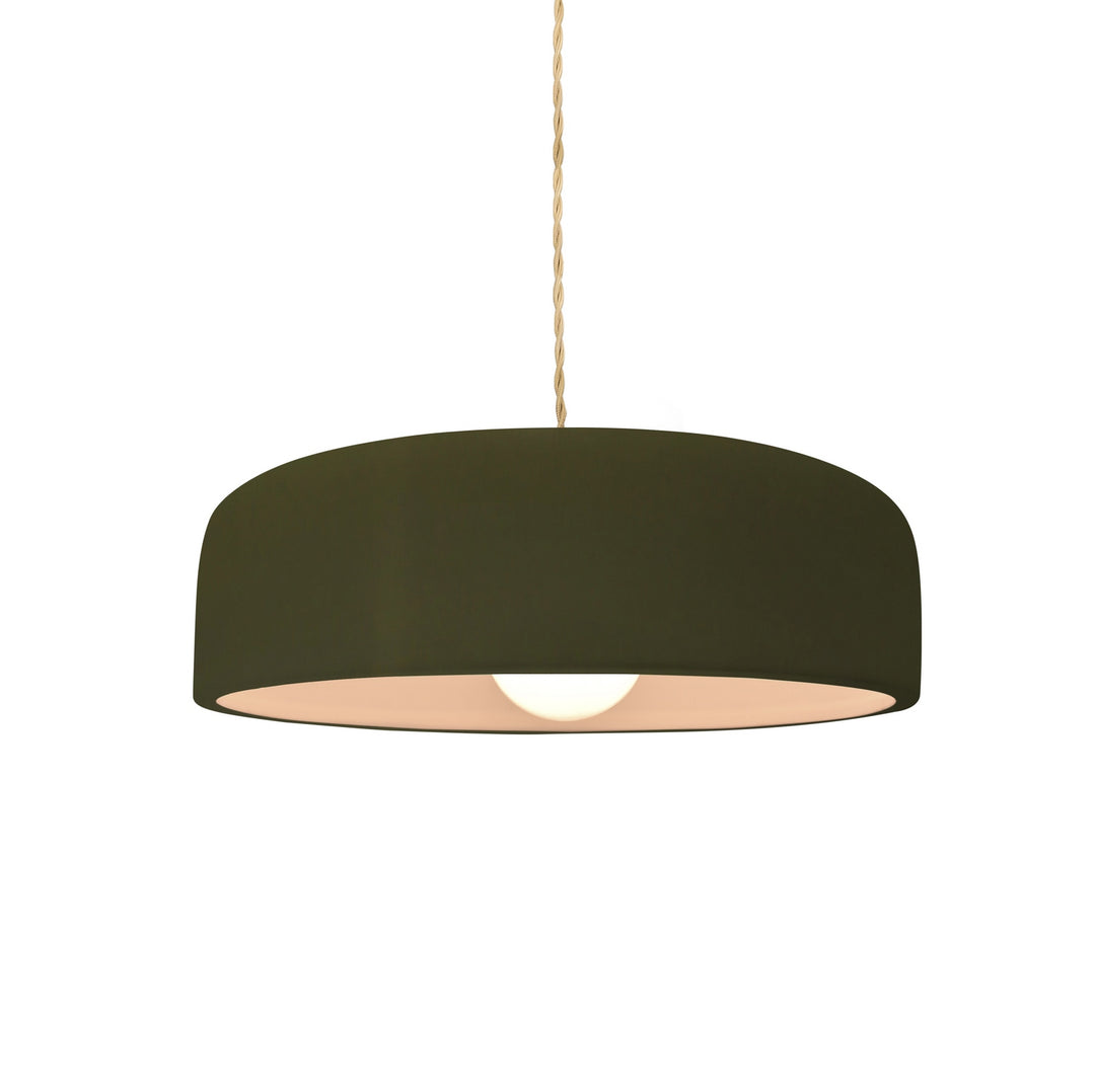 Justice Designs - CER-6571-MGRN-BRSS-BEIG-TWST - One Light Pendant - Radiance Collection - Brushed Brass
