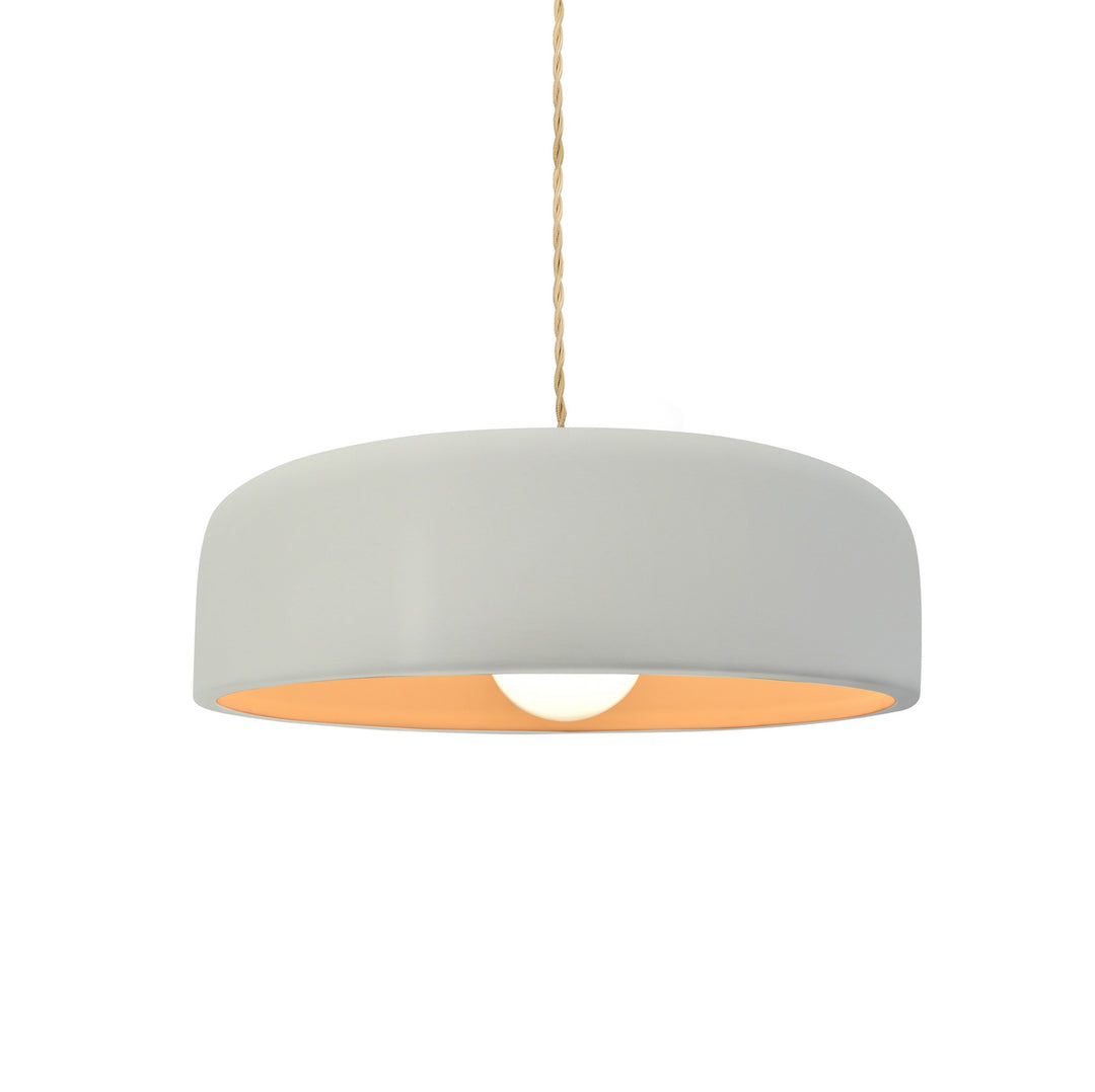 Justice Designs - CER-6571-MTGD-NCKL-BEIG-TWST - One Light Pendant - Radiance Collection - Brushed Nickel